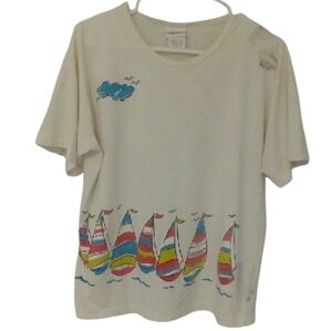 Bobbie Brooks Sailboat Graphic T-Shirt